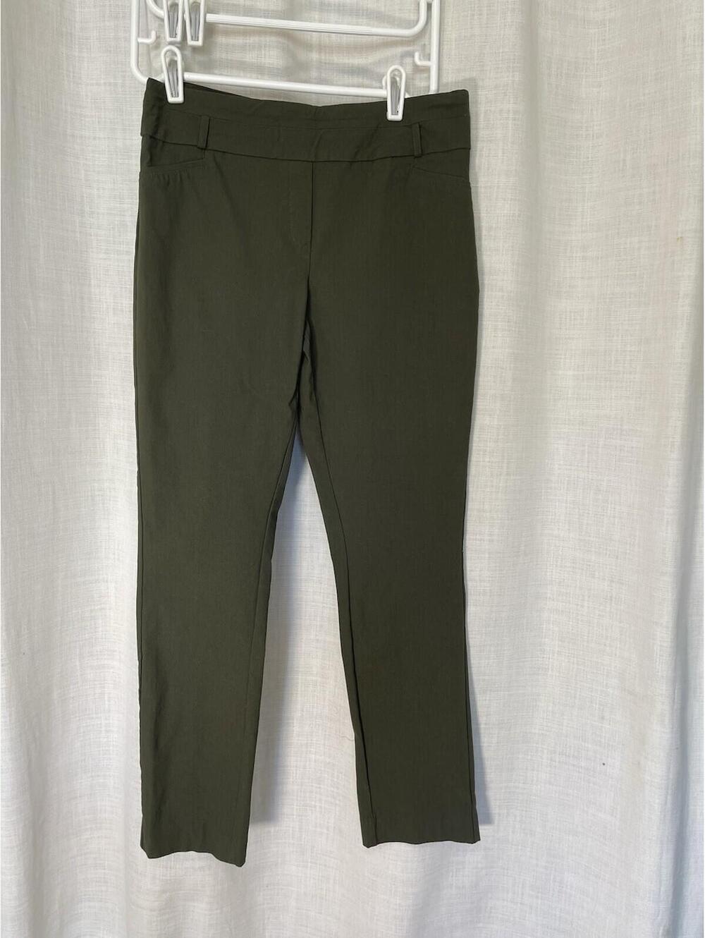 Rekucci Pants Olive Pull On Stretch Women’s Sz 10